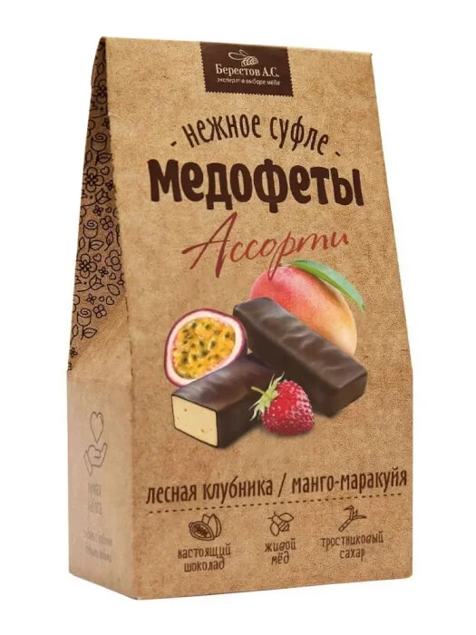  Берестов Медофеты Манго маракуйя и клубникой,150г    в Мытищах