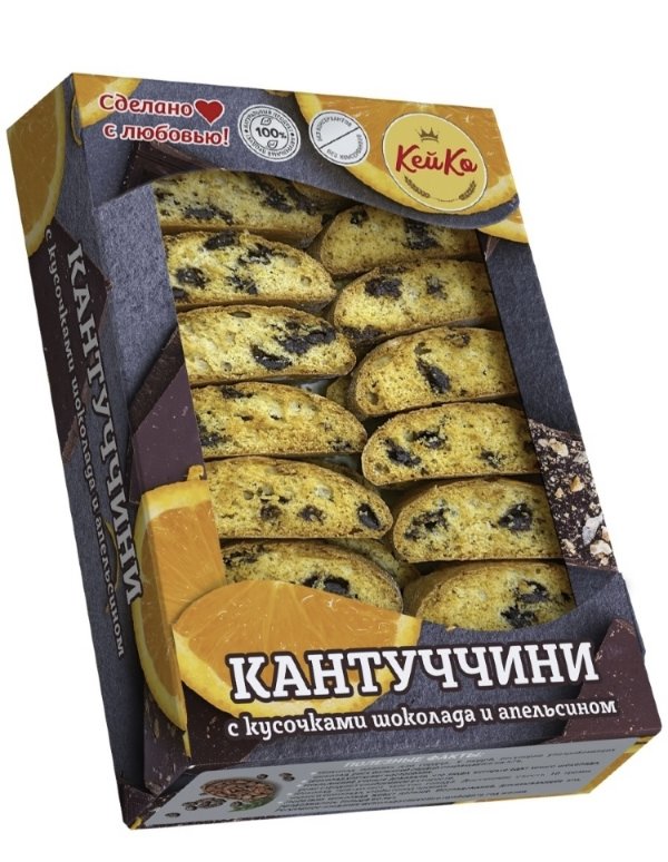 №3 Кей Ко Кантуччини с кусочками шоколада и апельсином, 200г   в Мытищах